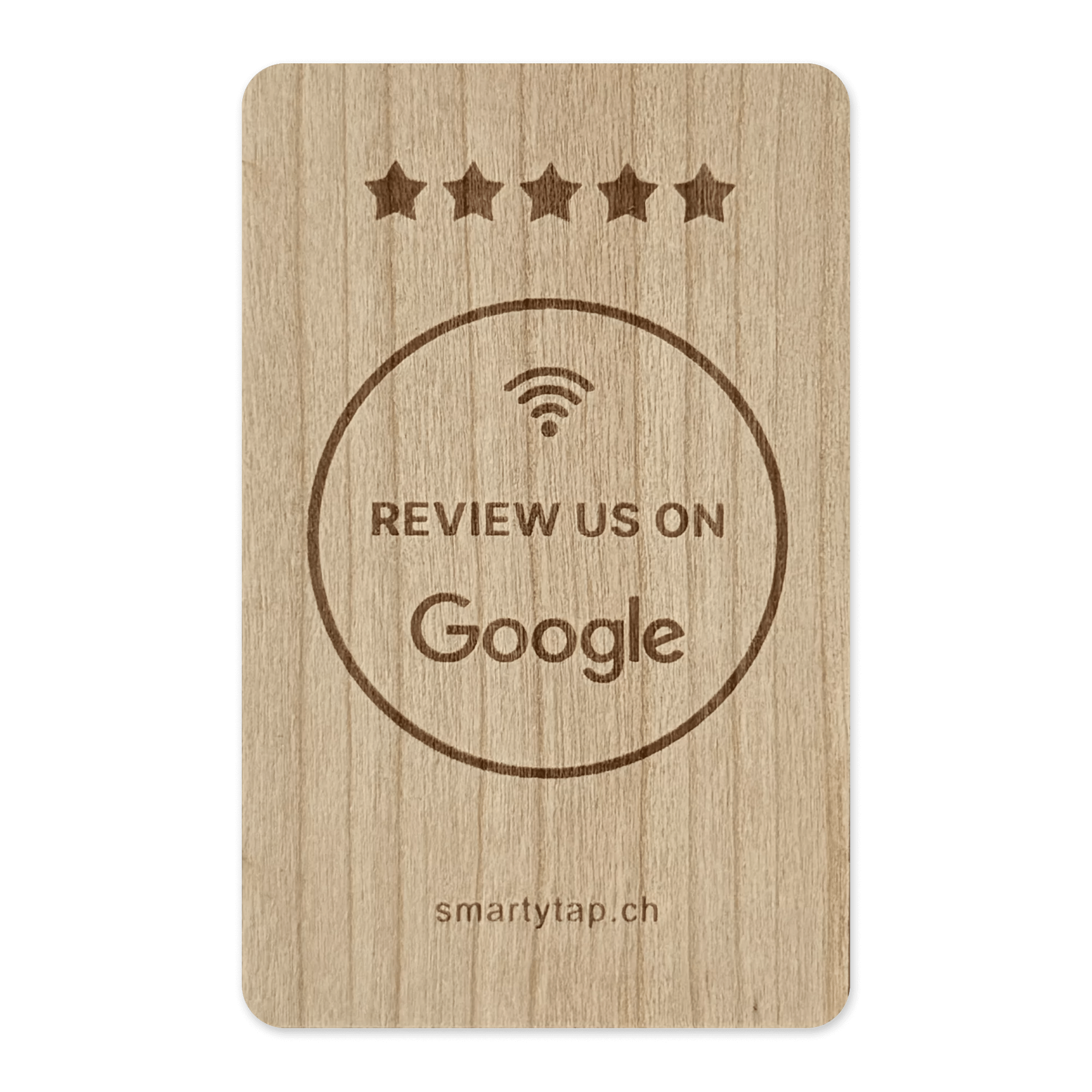 Wooden card for Google Reviews